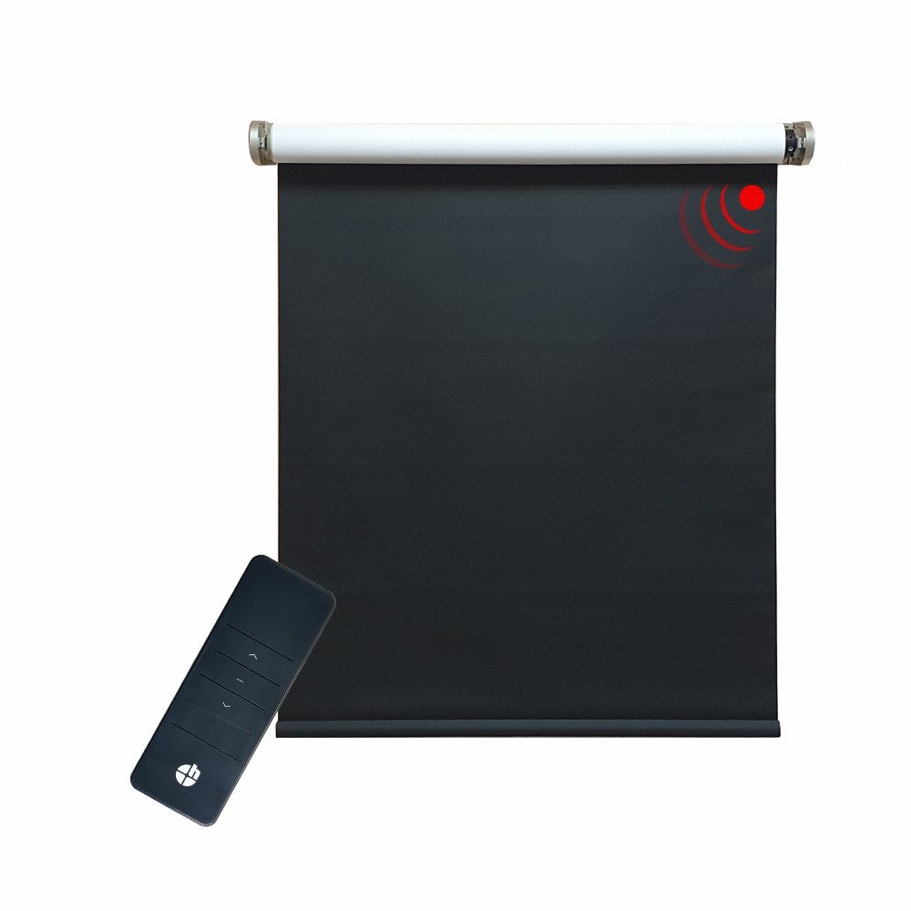 Batteriebetriebenes Rollo Verdunklungsrollo, schwarz, 100% Blickdicht, günstig online kaufen