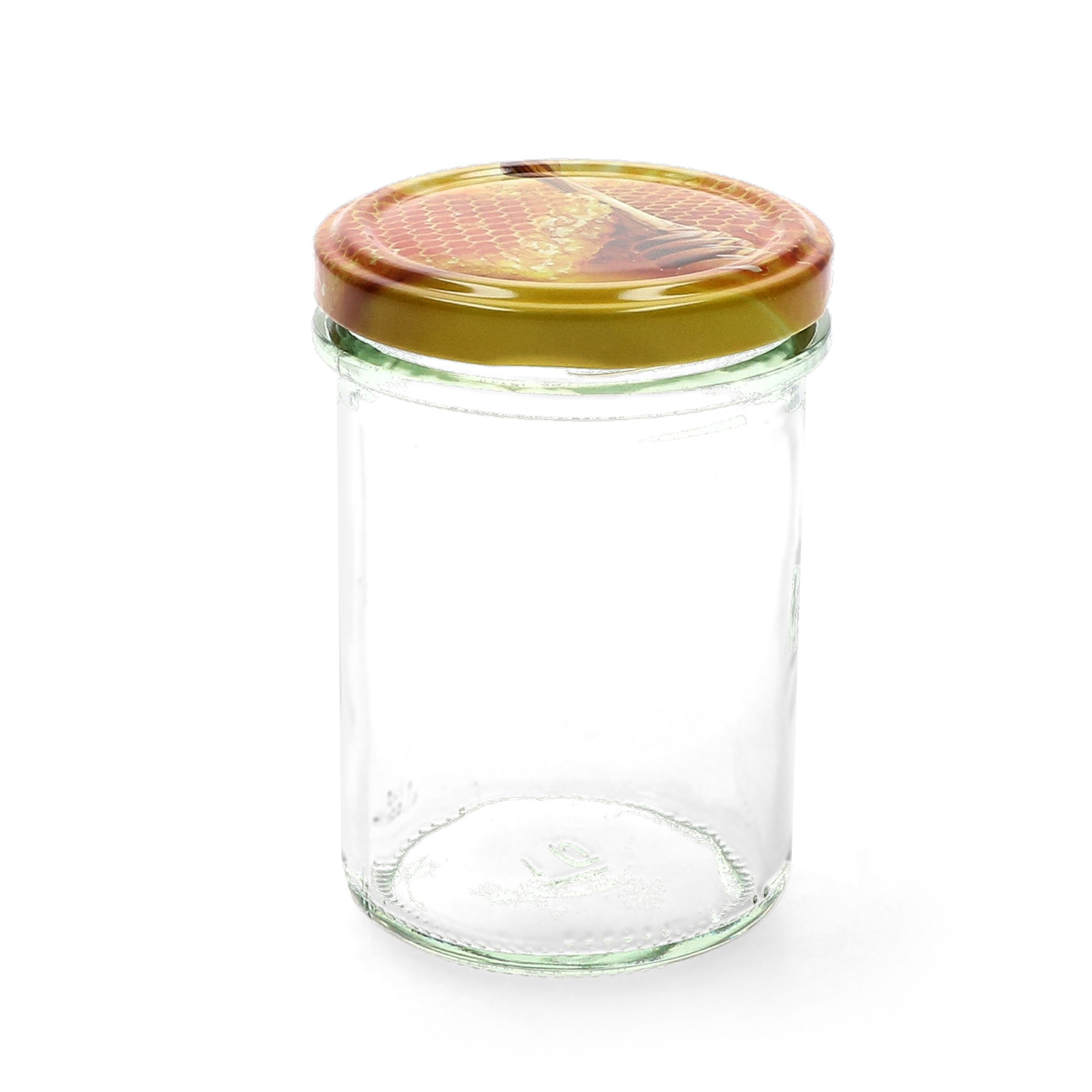 MamboCat Rezeptheft, 12er ml Set Sturzglas 230 Einmachglas Carino Glas Honigwabe mit Deckel HOCH