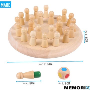 MAVURA Lernspielzeug MEMORIX Holz Spielzeug Gedächtnis Memory Schach, Match Stick Schachspiel Gedächtnis-Schach für Kinder