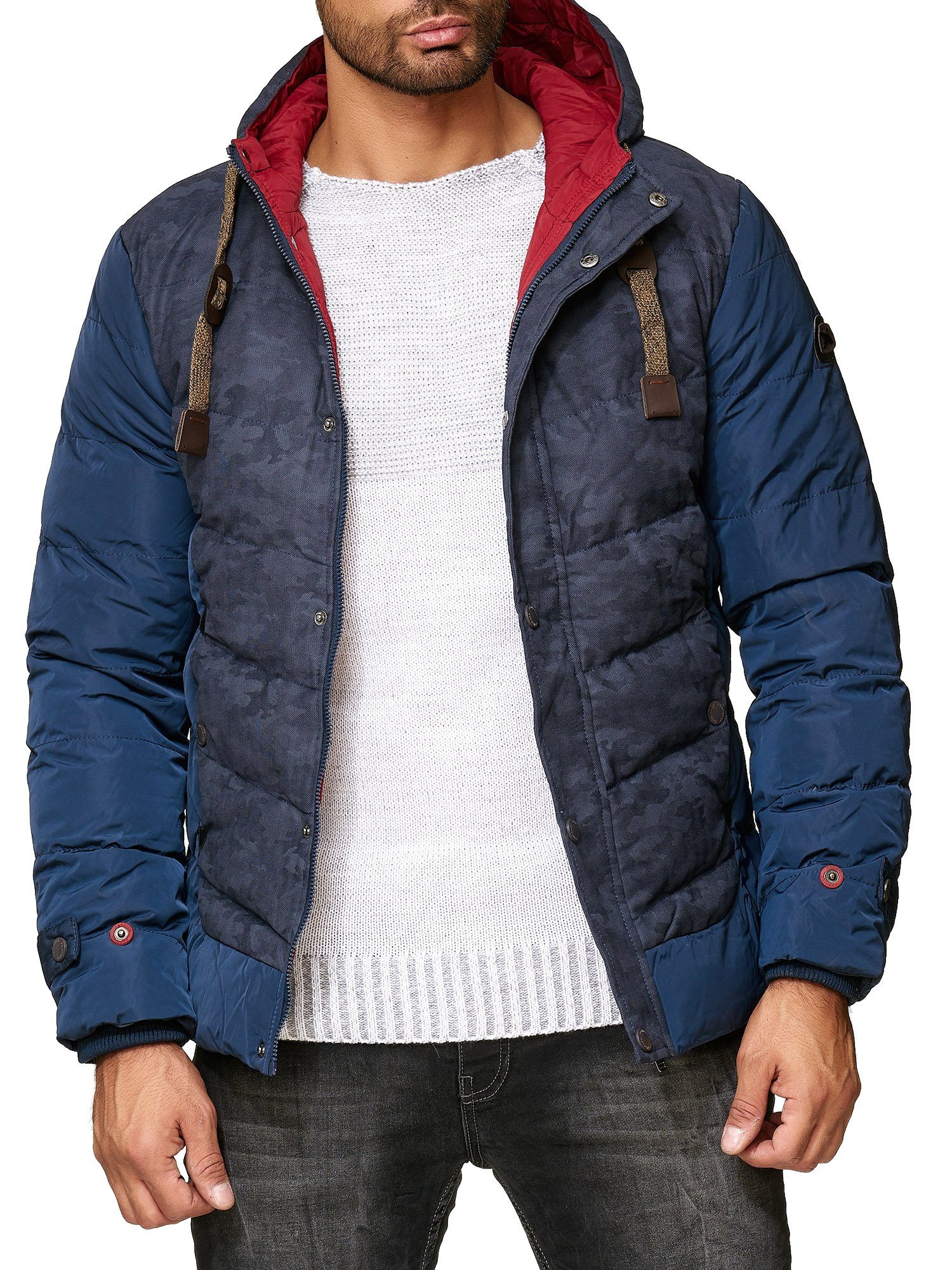 Reslad Winterjacke Herren Jacke Winter-Jacke Camouflage-Look günstig online kaufen