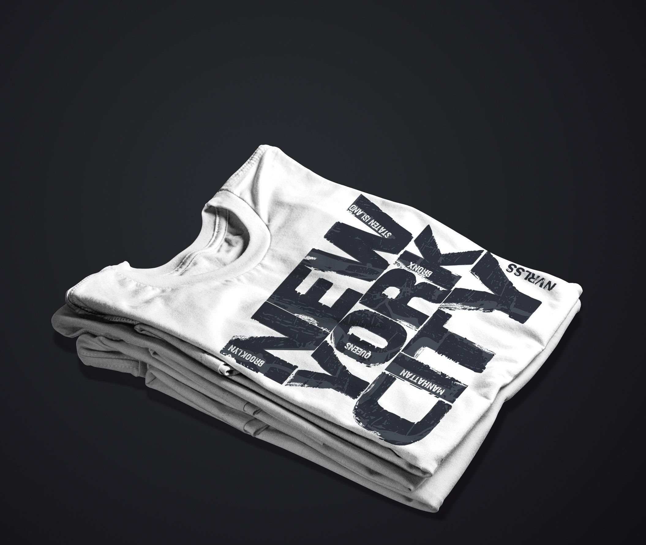 Neverless Schriftzug Neverless® mit Print New Herren T-Shirt York Streetstyle Print City Print-Shirt Fashion
