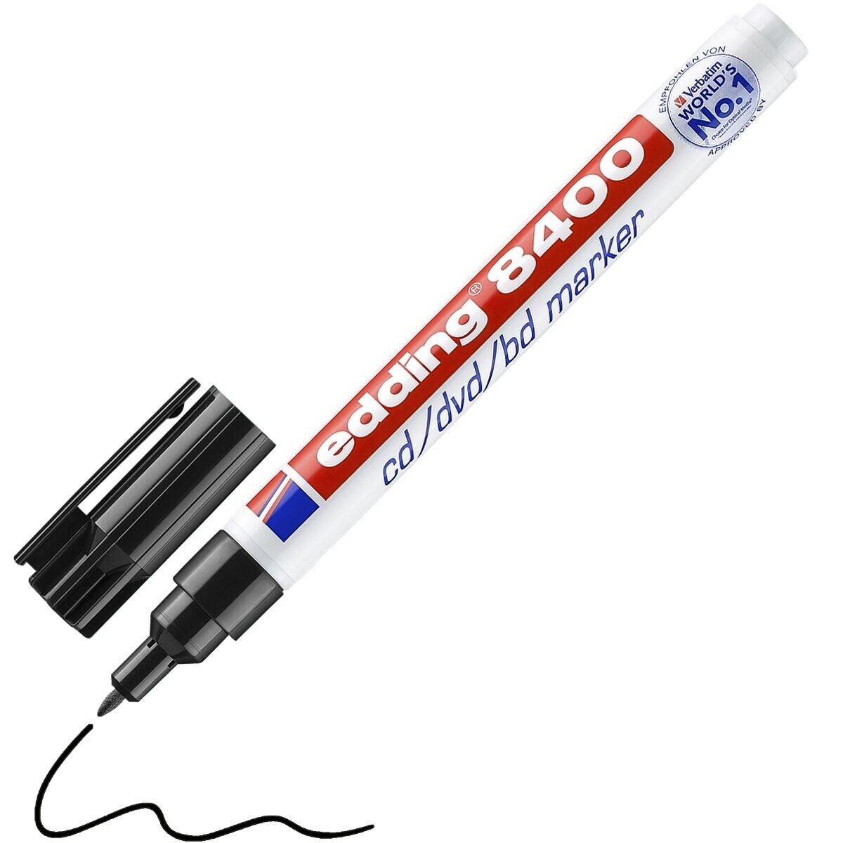 edding Permanentmarker 8400, (1-tlg), für CDs/DVDs/BDs