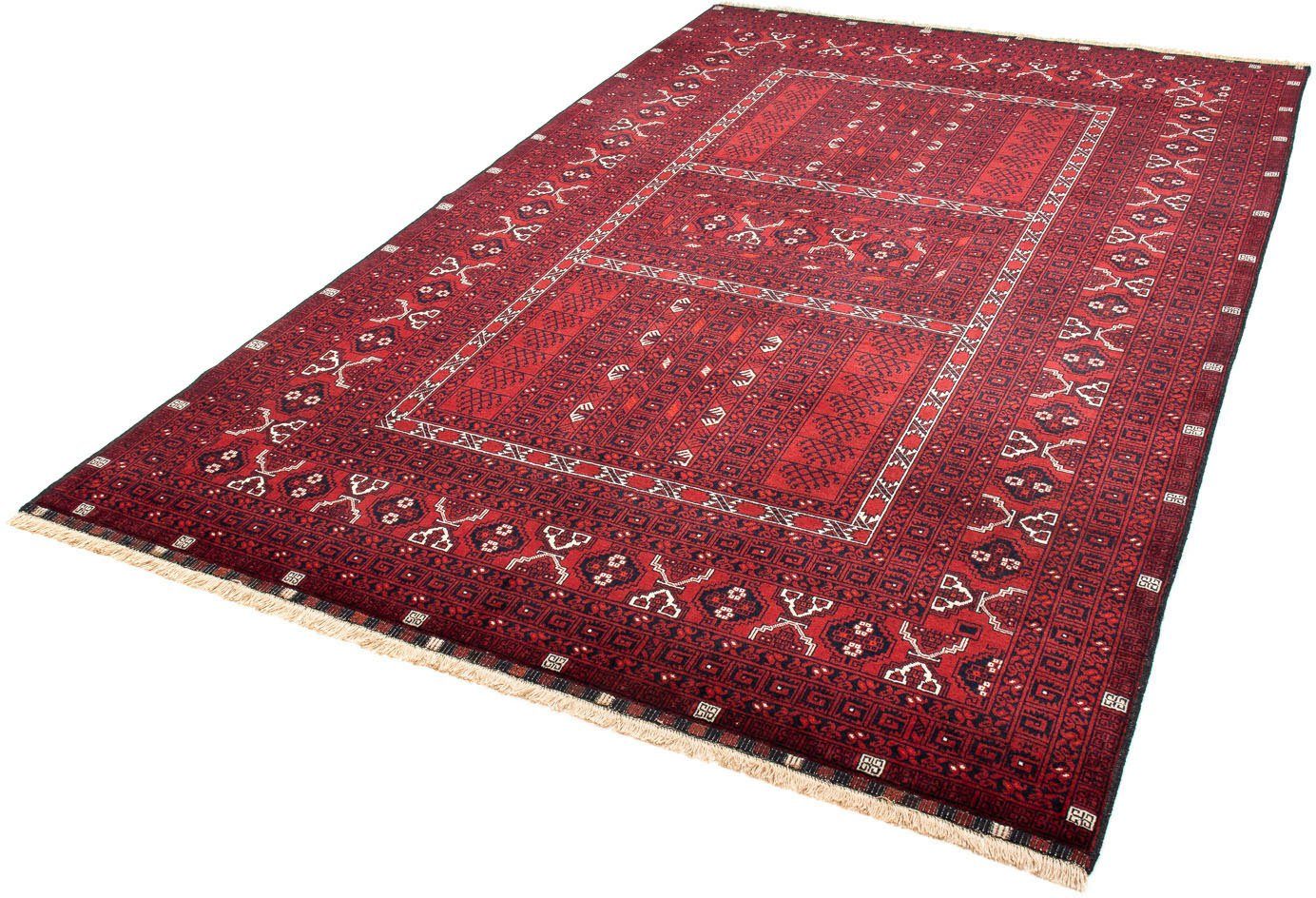 Orientteppich Turkaman - 246 x 157 cm - dunkelrot, morgenland, rechteckig, Höhe: 6 mm, Wohnzimmer, Handgeknüpft, Einzelstück mit Zertifikat