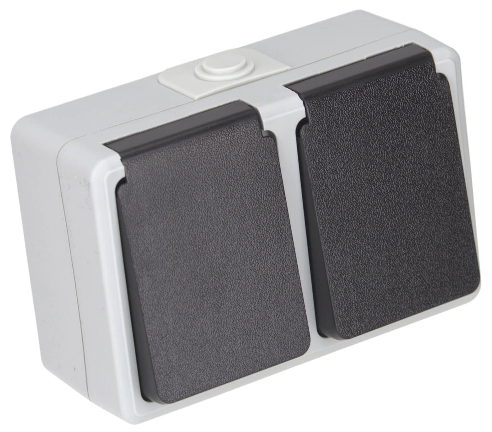 ETT Marketing GmbH Aufputz-Steckdose TAFF Feuchtraum Doppelsteckdose IP44 Steckdose 2-fach horizontal