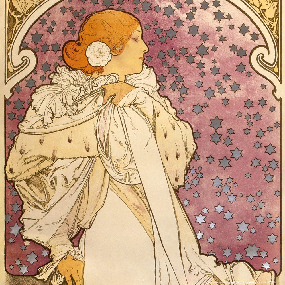 Poster Alphonse Mucha Kunstdruck Bild - Sarah Bernhardt, Die