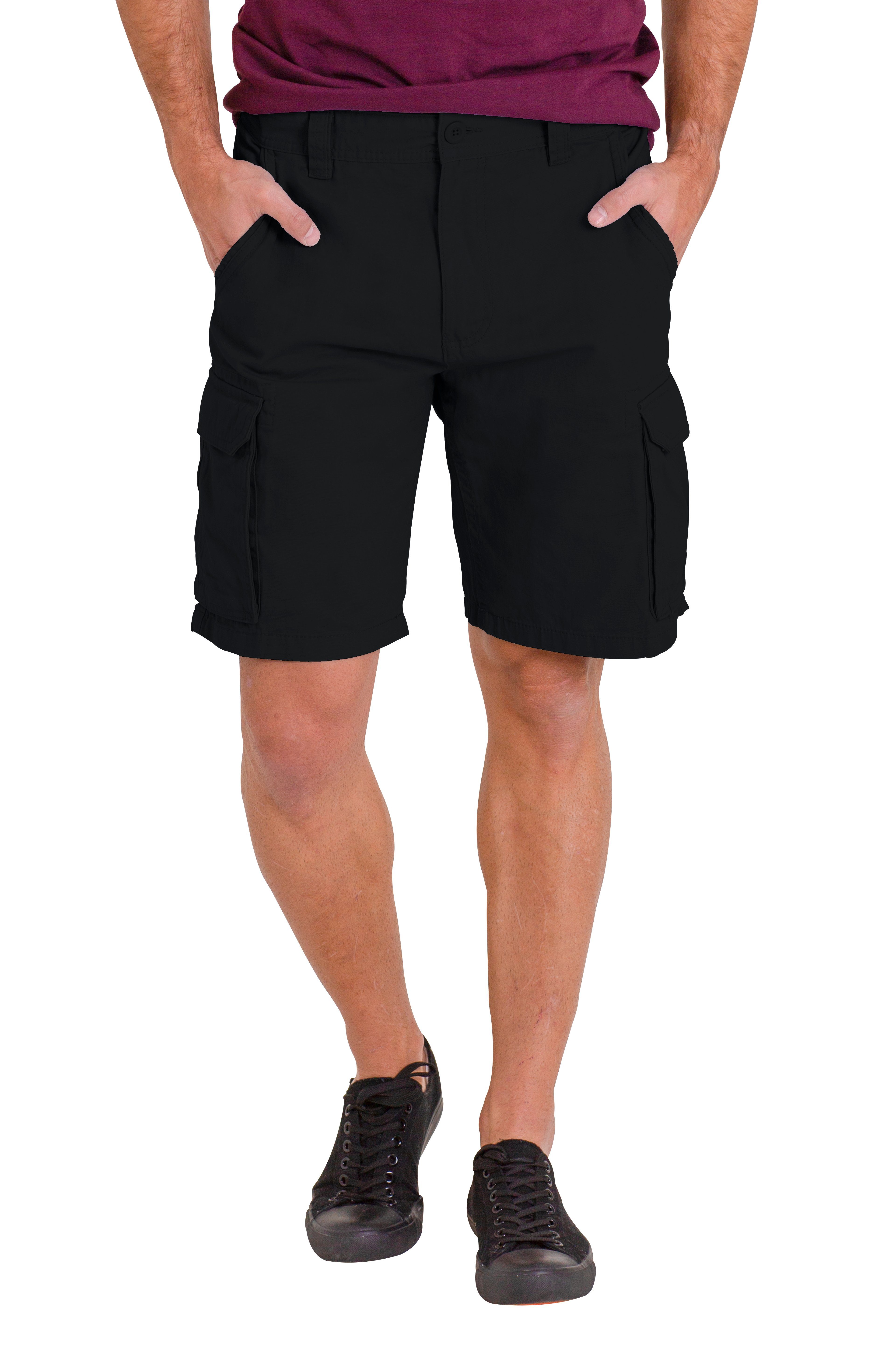 BlauerHafen Cargoshorts Herren Premium Cargo Shorts 100% Baumwolle 6 Taschen Sommer Halbhose