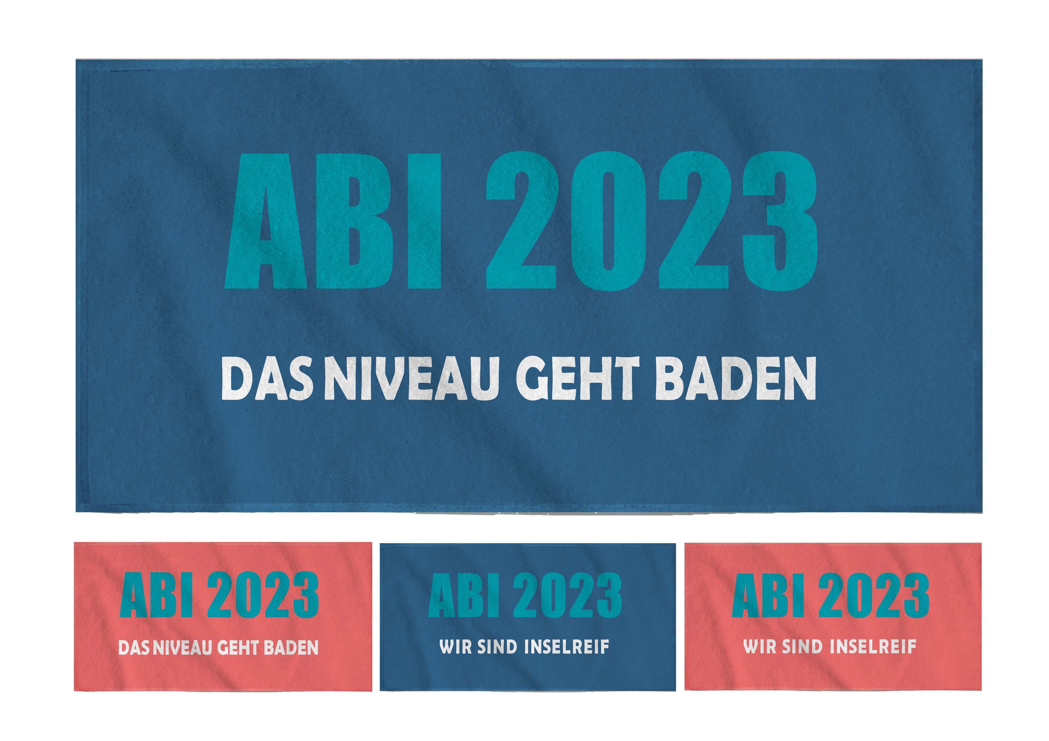 jilda-tex Strandtücher Abistrandtuch Abi Abiturgeschenk Strandtuch 2023,  100 % Baumwolle (1-St), mit Abi 2020 Schriftzug