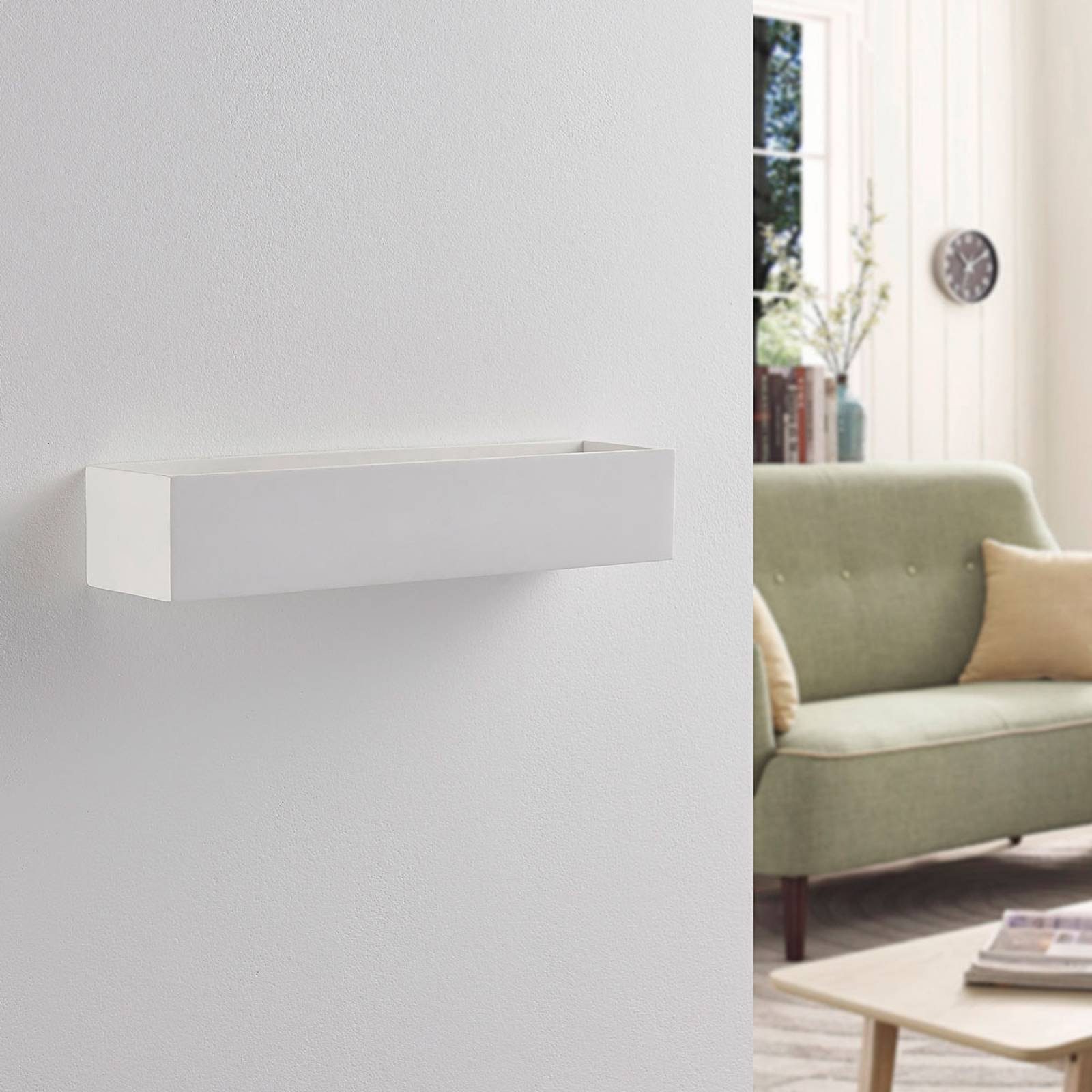 Lindby Wandleuchte Arya, Gips Weiß IP20, 2 x 5 W LED