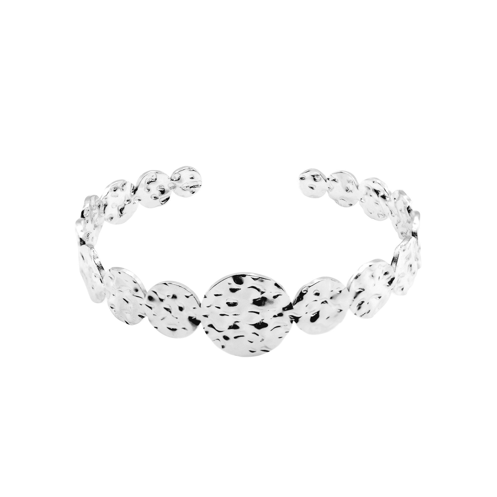 Heideman Armband Nerina silberfarben poliert (Armband, inkl. Geschenkverpackung), gehämmertes Armband für Frauen