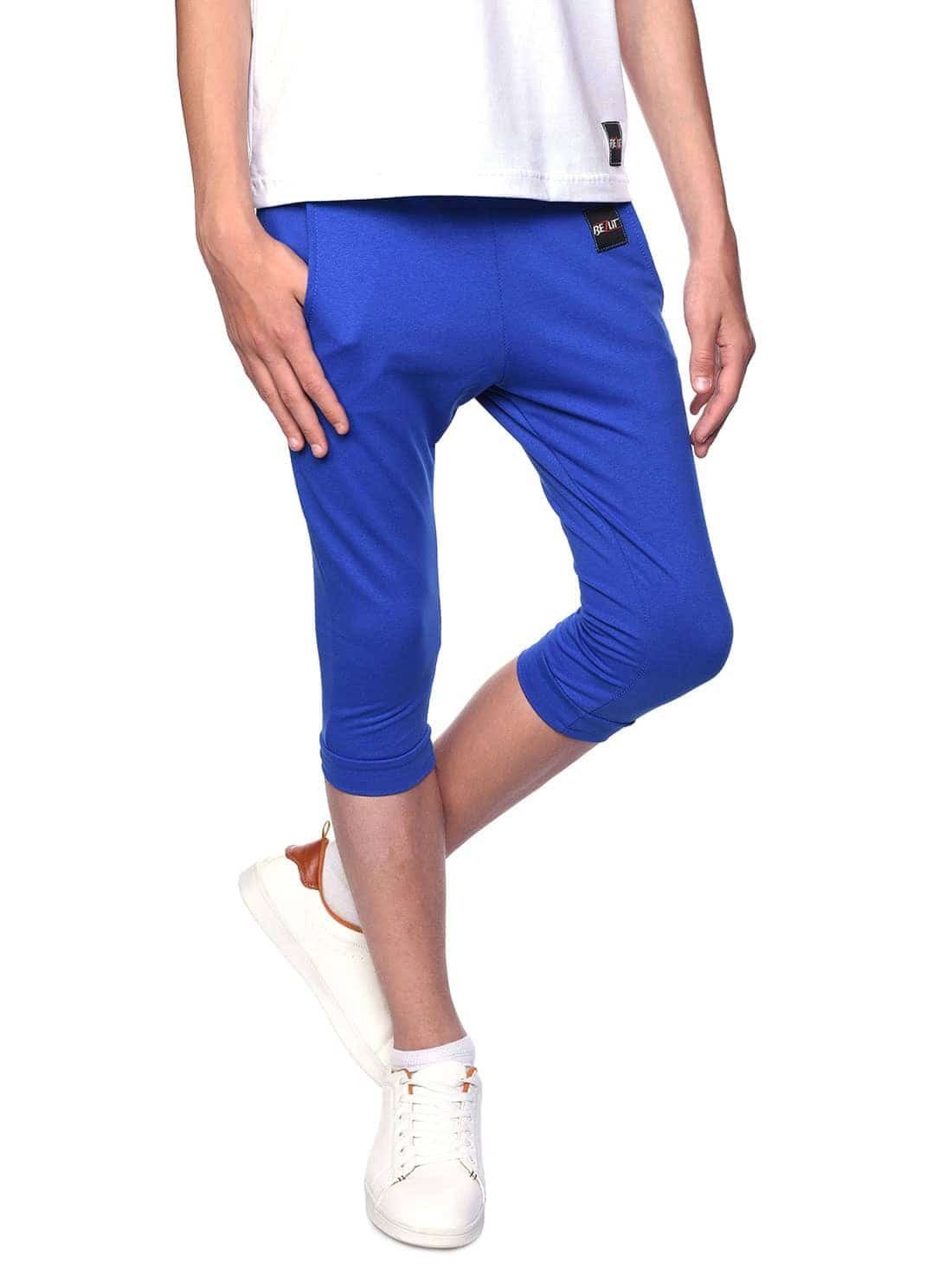 Strandshorts Kinder Capri elastischem Stoff Jungen BEZLIT Shorts Blau mit Bund (1-tlg)