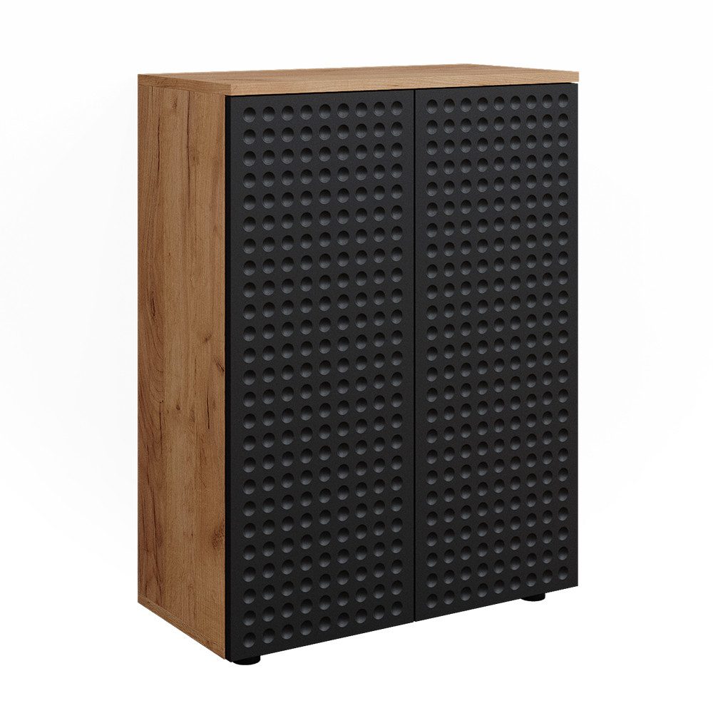 Vicco Midischrank Irma, Anthrazit gepunktet/Goldkraft Eiche, günstig online kaufen