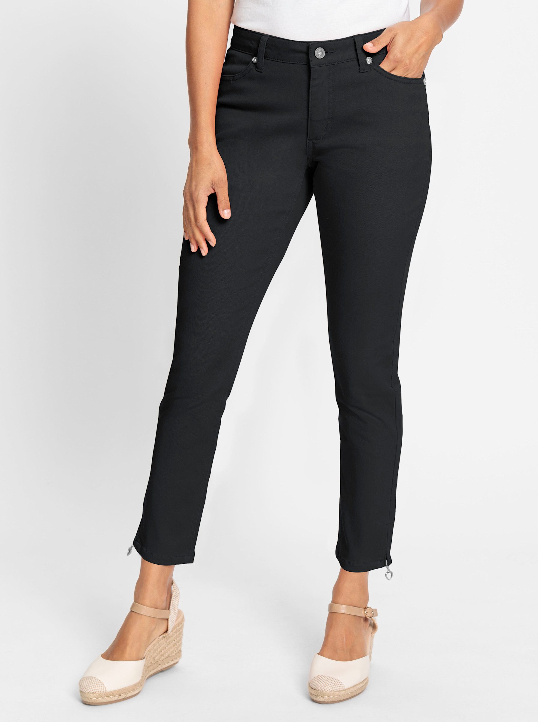 Witt Bequeme Jeans Twill-Hose leicht vertieft