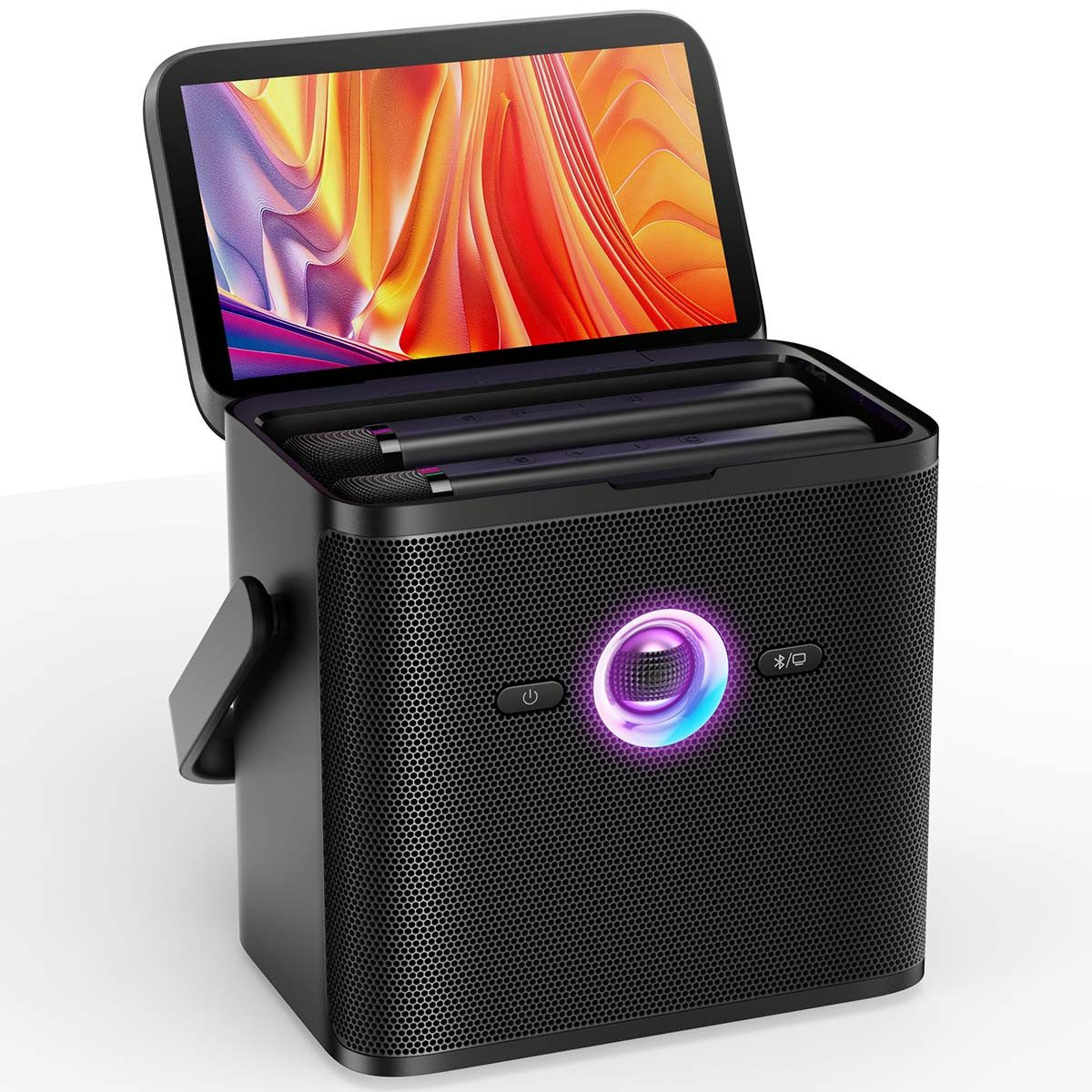 Ikarao iKarao Shell S3 Karaoke-Maschine (Bluetooth, Touchscreen, Vocal-Removal, WLAN, Bluetooth und Karaoke mit Mikrofonen)