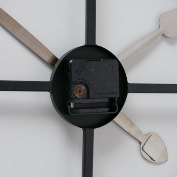 BOLTZE Wanduhr "Galena" aus Metall in silber/schwarz B70cm, Uhr