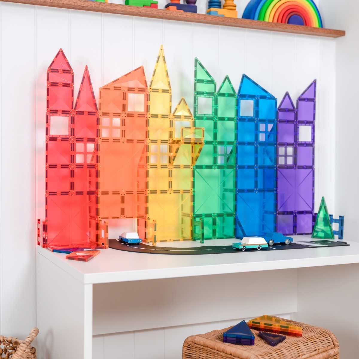 Connetix Rainbow Creative Pack verstärkte Magnete pädagogisches Lernspiel Magnetspielbausteine, (Open Play, 102), ab 3 Jahren