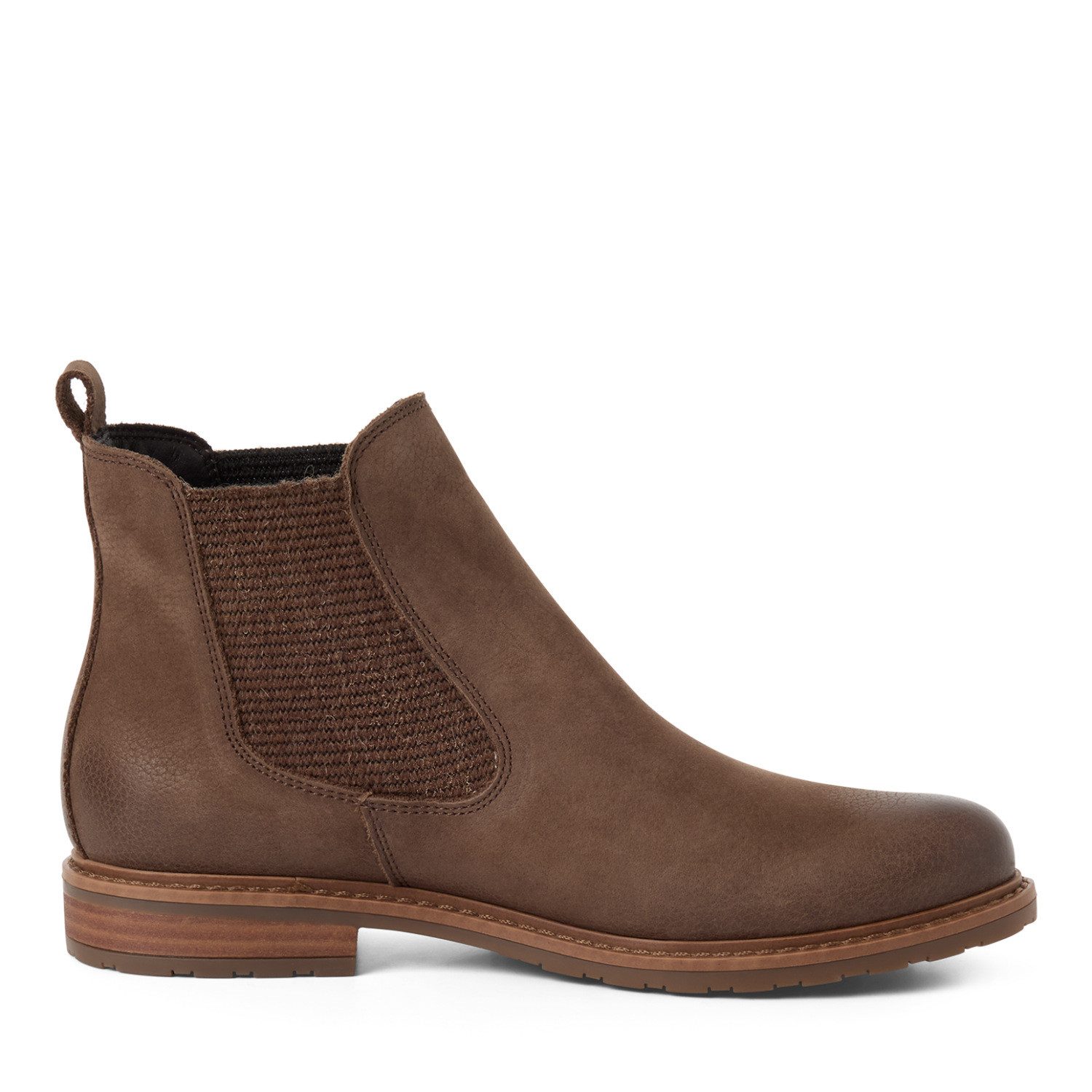 Tamaris Chelseaboots Blockabsatz, Stiefelette, beidseitiger Stretcheinsatz, schmale Form