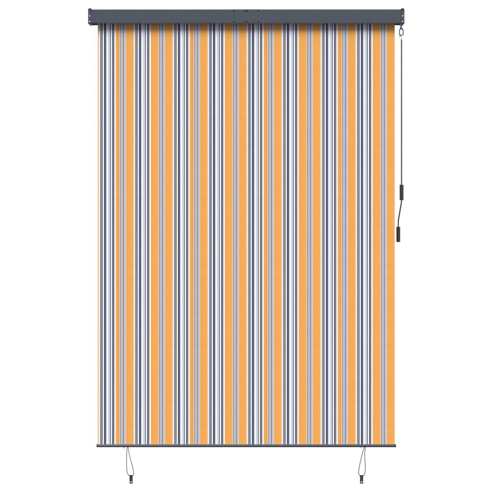 Rollo Rollo Gelb und Blau 180 x 250 cm Stoff und Aluminium, vidaXL