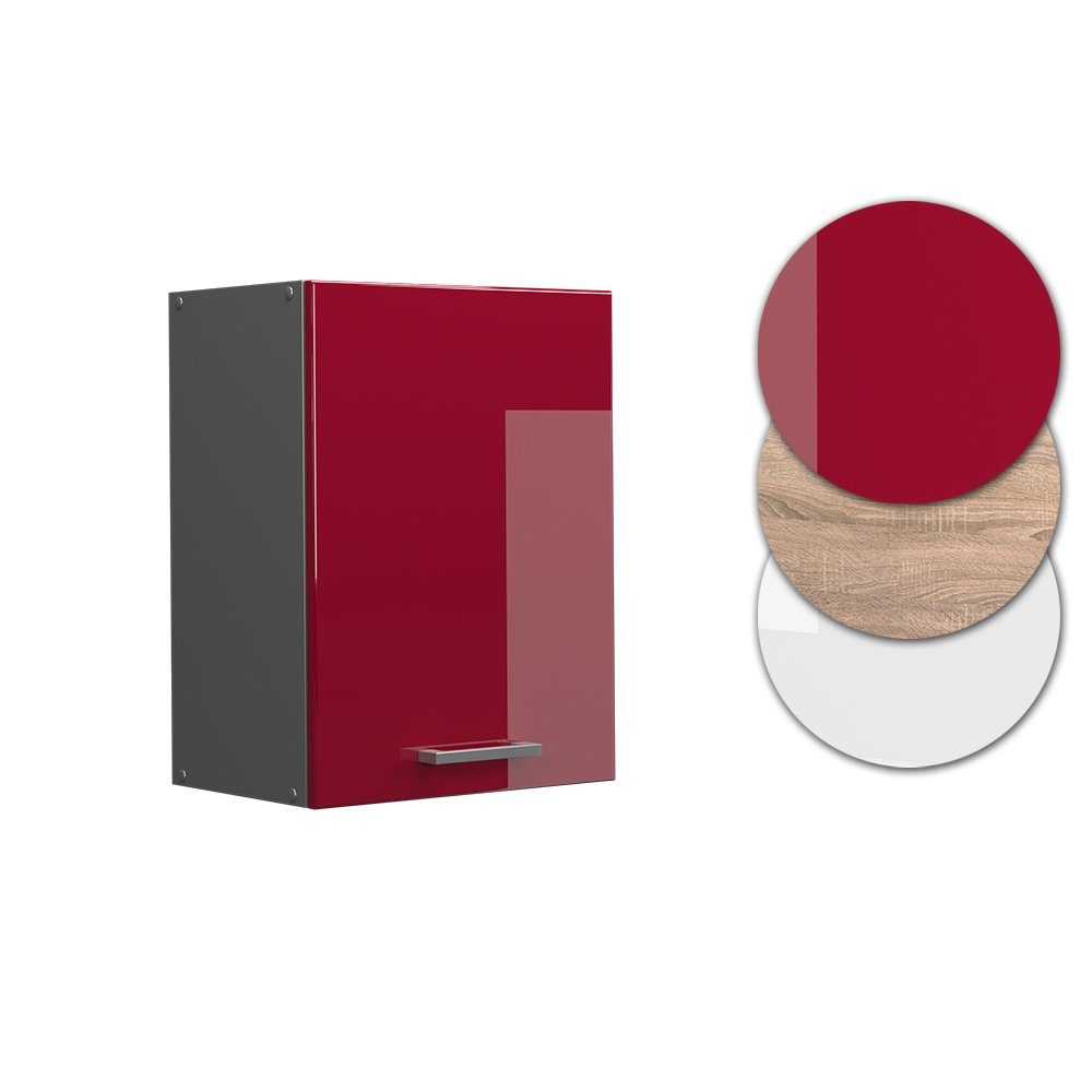 Vicco Hängeschrank R-Line, Rot Hochglanz/Anthrazit, 45 cm (1-St)