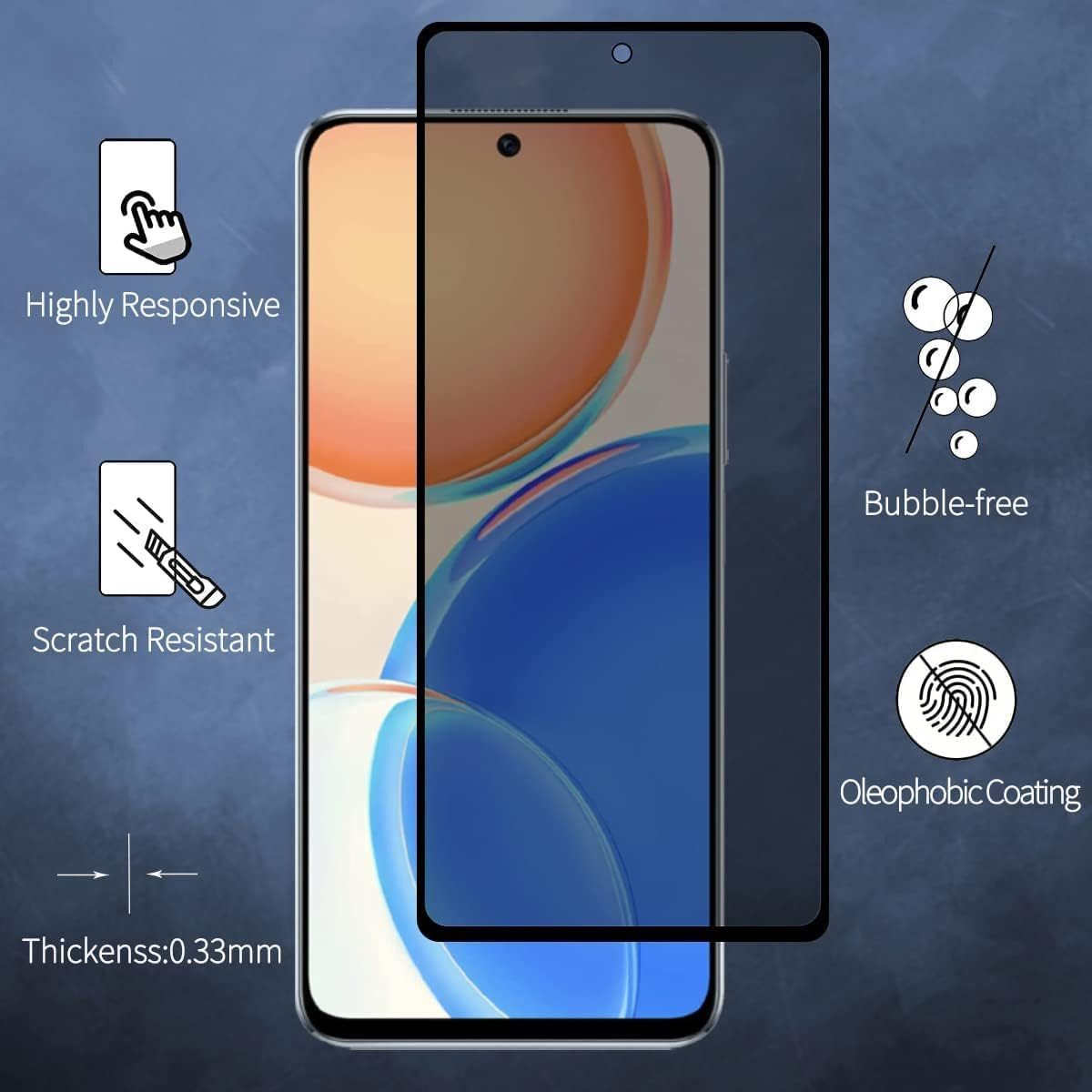 Baker Sichtschutzfolie 2x Panzerglas Blickschutz Samsung Galaxy S22 S23 S24 S25 Ultra Plus, (2 Pack), Privacy Schutzglas Displayschutzfolie Schutzfolie – Bild 5 von 5