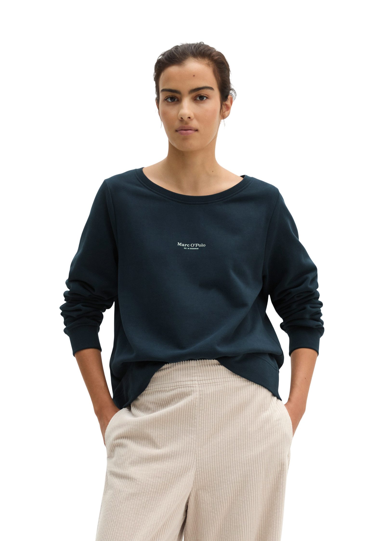 Marc O'Polo Sweatshirt mit gepeachter Oberfläche