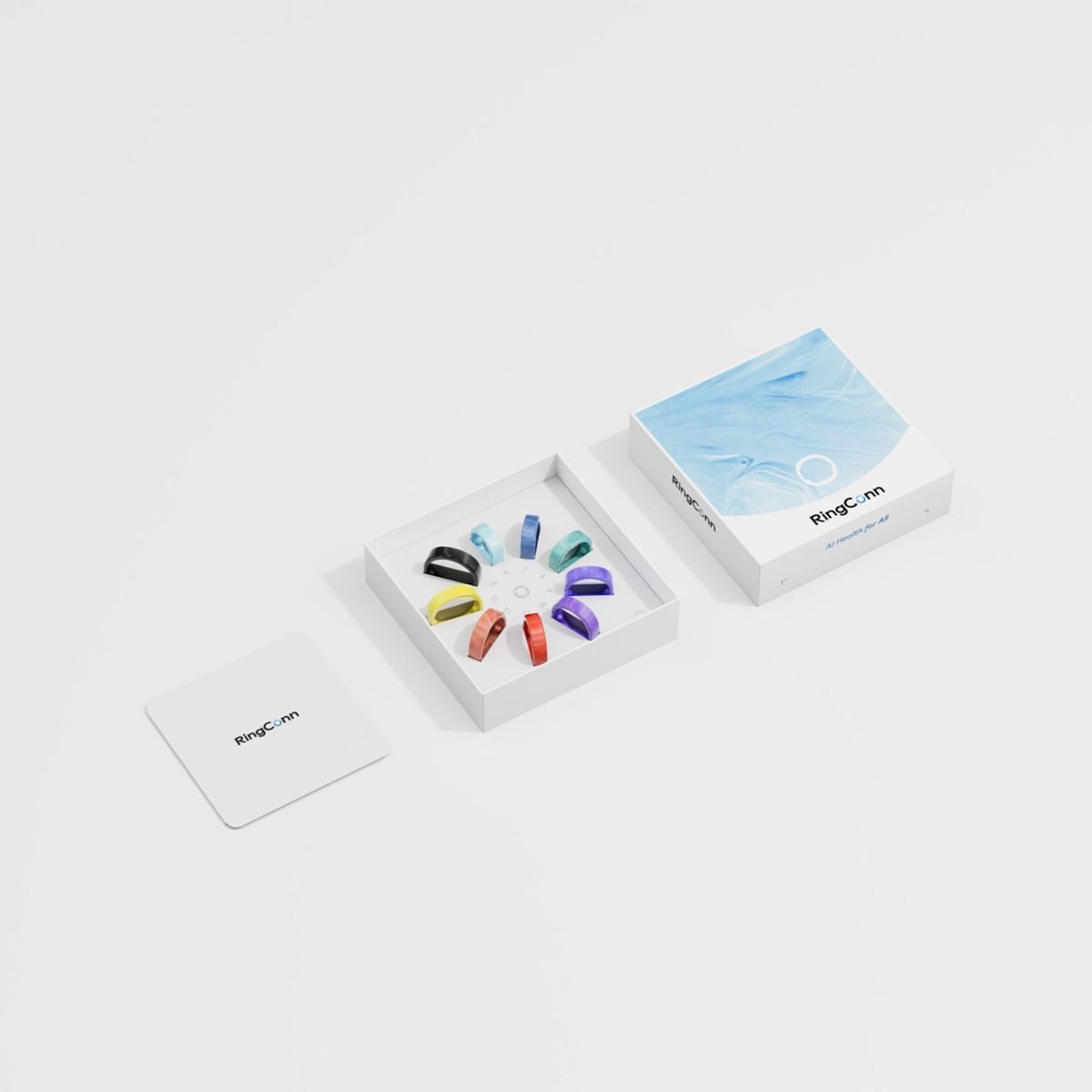 RingConn Activity Tracker GEN2 und Air Sizing Kit; vor der Ringbestellung die Größe ermitteln (Enthält 9 maßstabsgetreue Ringe in den Größen 6 bis 14), Teste die Größe an deinem bevorzugten Finger