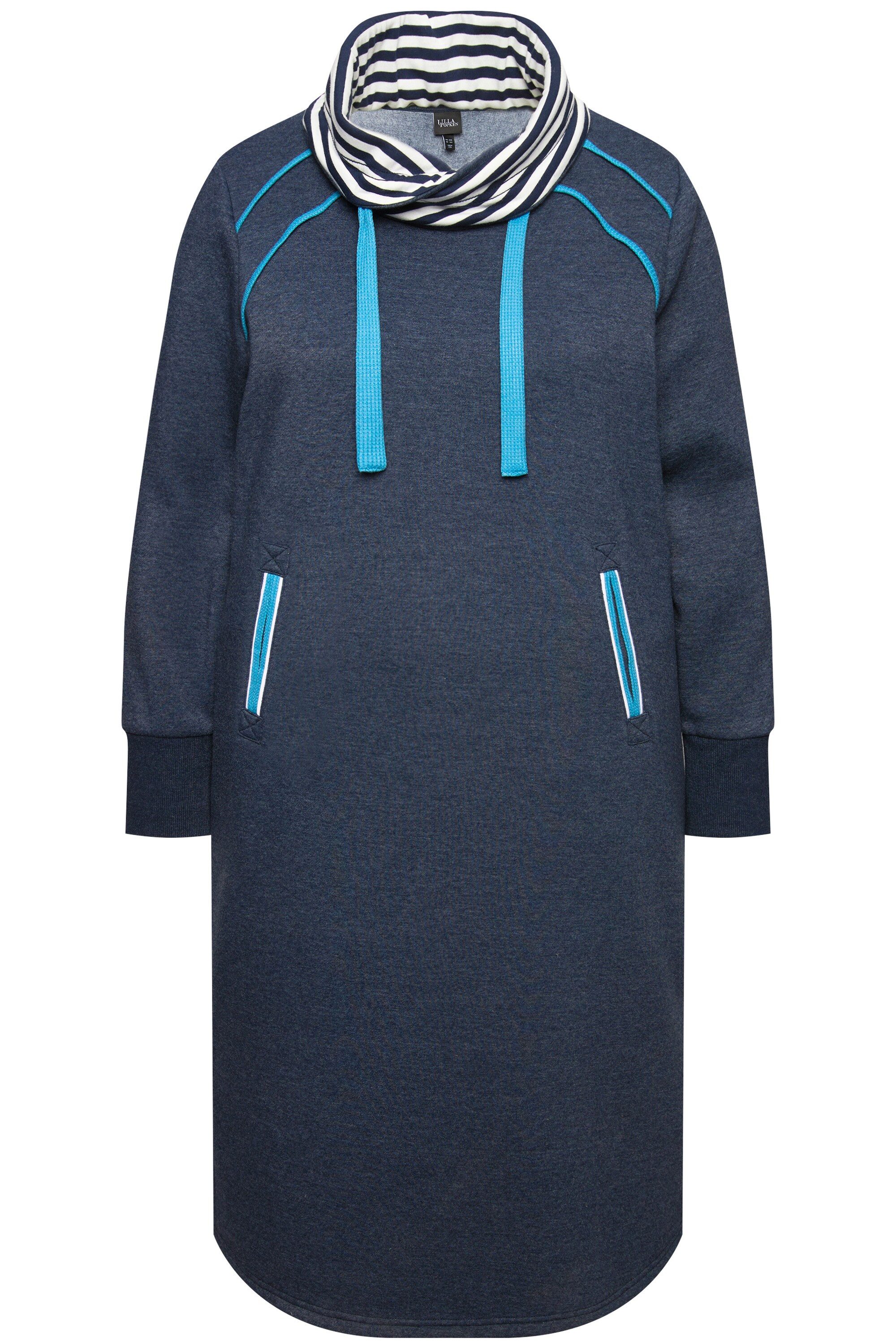 Ulla Popken Jerseykleid Sweatkleid Zierpaspeln Stehkragen günstig online kaufen