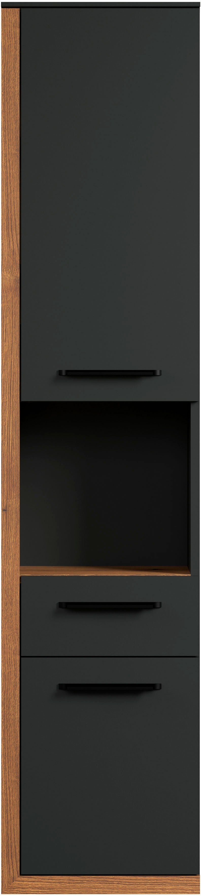 INOSIGN Midischrank Premont (1-St) grauer Bad-Hängeschrank, 35 cm x 157 cm hoch, Soft-Close, 2 Türen