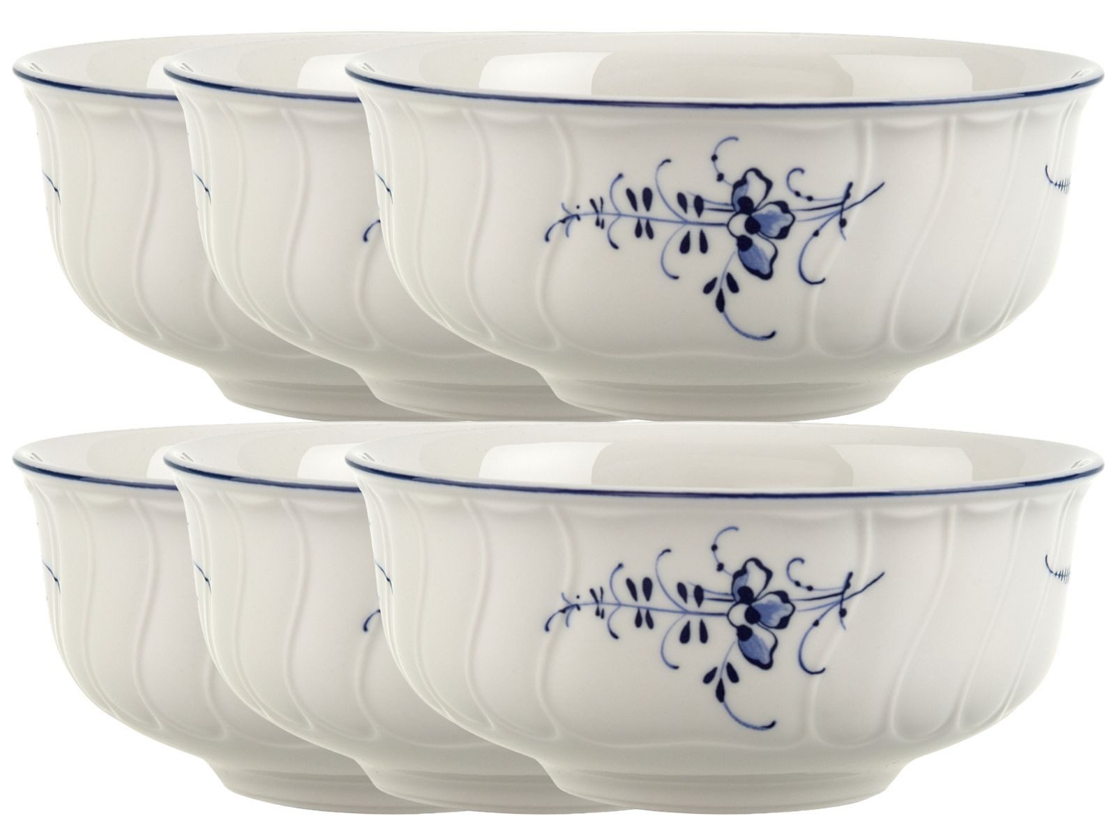 Villeroy & Boch Schale Alt Luxemburg Dessertschale 13 cm Set6, Premium Porcelain, (Dessertschalen)