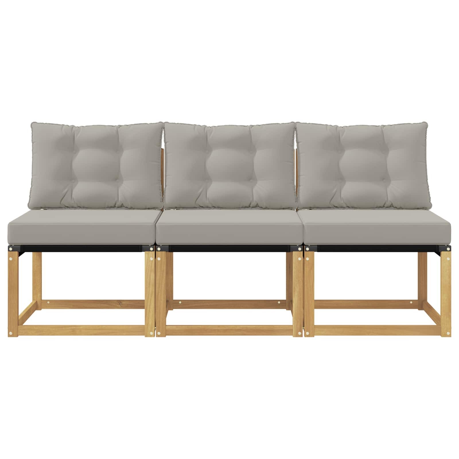 vidaXL Sofaelement 3 Stück Outdoor Mittelsofa (3 St)