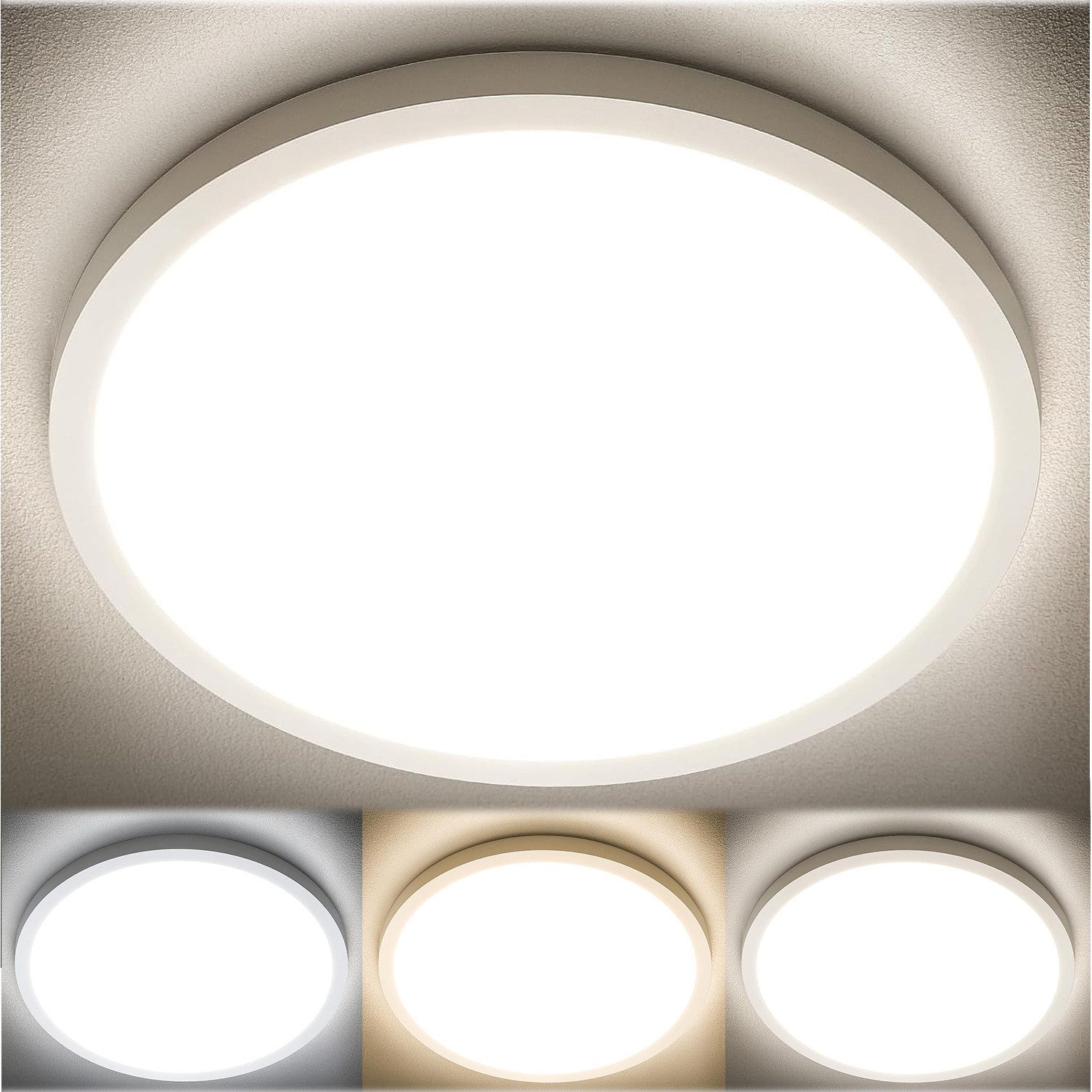 SERBASIC Deckenleuchte Ultra Dünn LED Deckenleuchte, günstig online kaufen