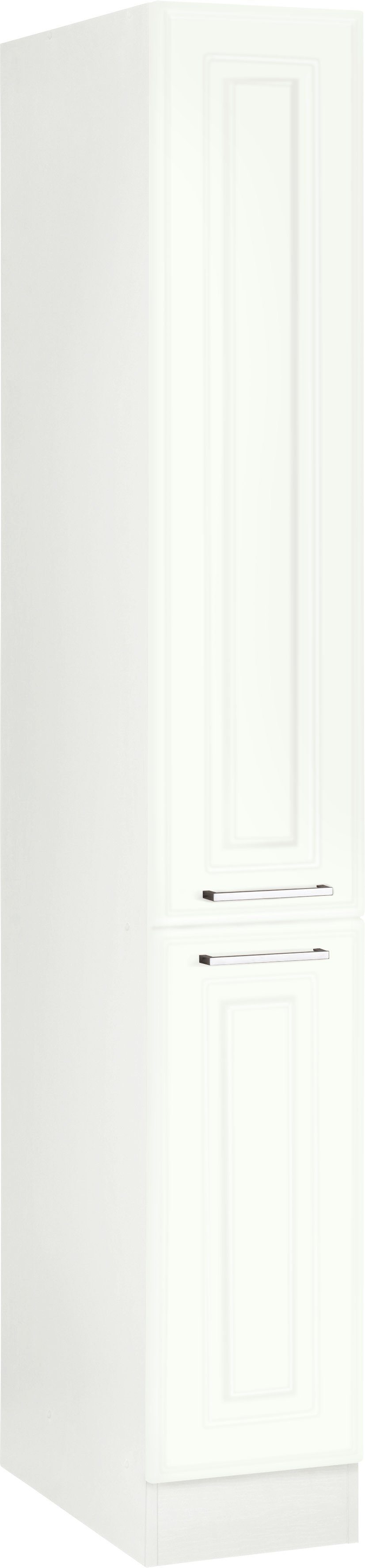 KOCHSTATION Apothekerschrank KS-Stockholm hochwertige MDF-Fronten, 200 cm hoch, viel Stauraum