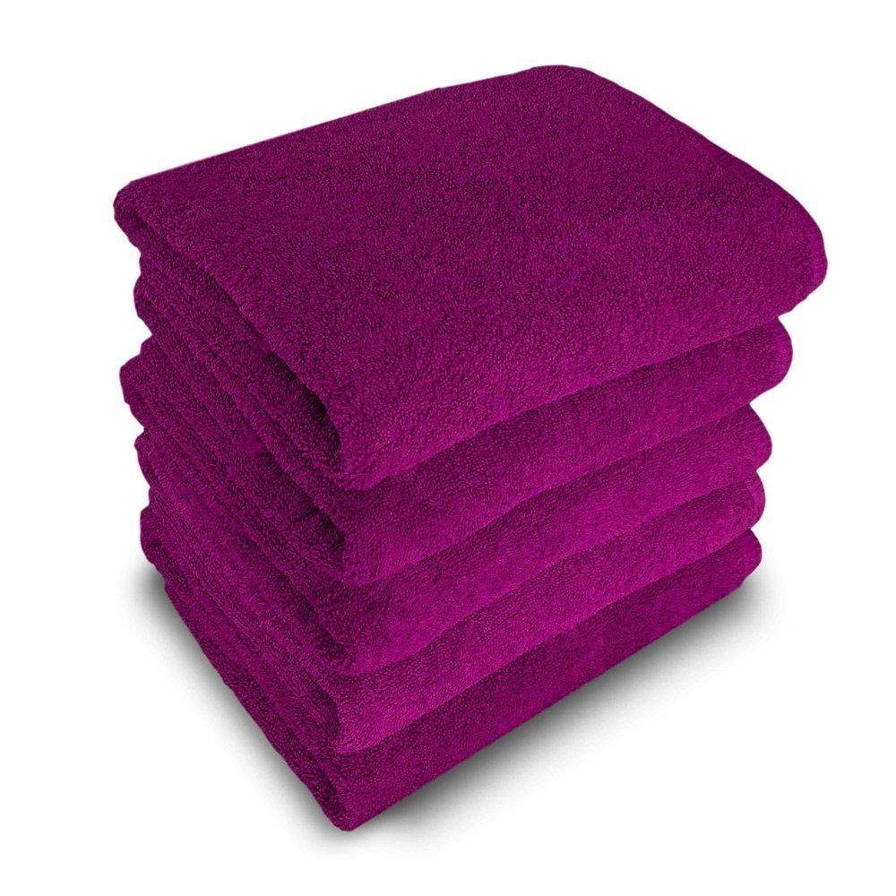 - 500 Handtuch Frottee, einzeln MatratzenL.A.B® 100% g/m², Rimini Aufhänger, Farben, purpur Baumwolle, 25 (Set, Set 5-tlg), mit 23 verpackt