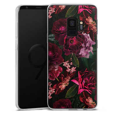 DeinDesign Handyhülle Rose Blumen Blume Dark Red and Pink Flowers, Samsung Galaxy S9 Silikon Hülle Bumper Case Handy Schutzhülle