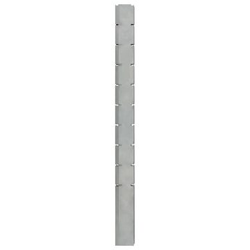 vidaXL Zaunpfosten Pfosten für Gabionenzaun Silbern 240 cm Verzinkter Stahl