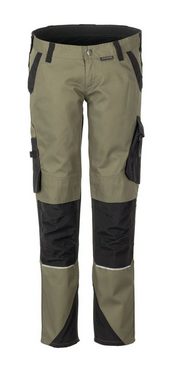 Planam Arbeitshose Damen Bundhose Norit oliv/schwarz Größe 54 (1-tlg)