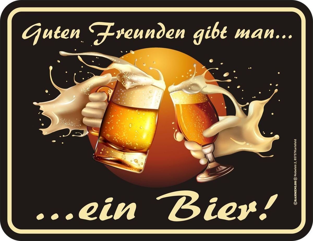 Blechschild für den Biertrinker Blechschild für den Biertrinker