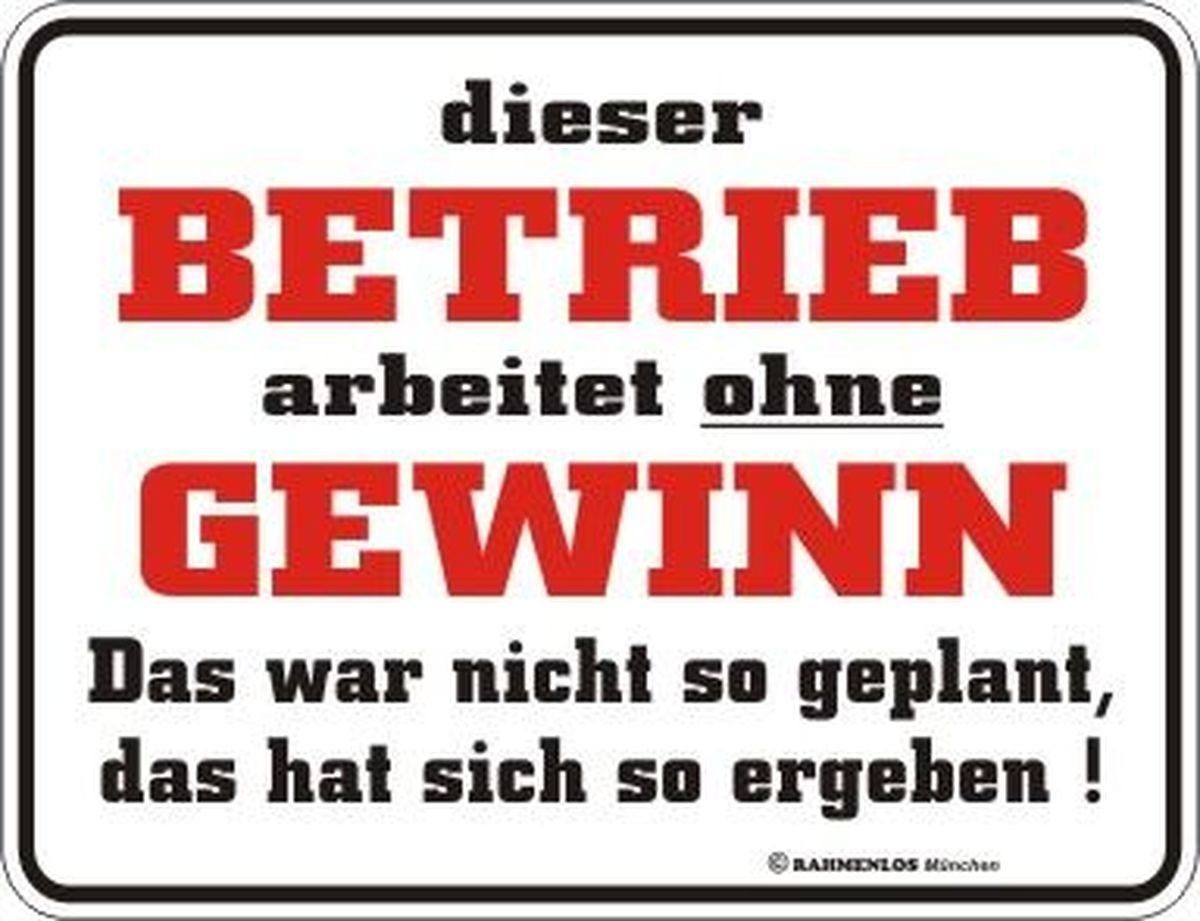 Rahmenlos Blechschild mit humorvollem Aufdruck | OTTO