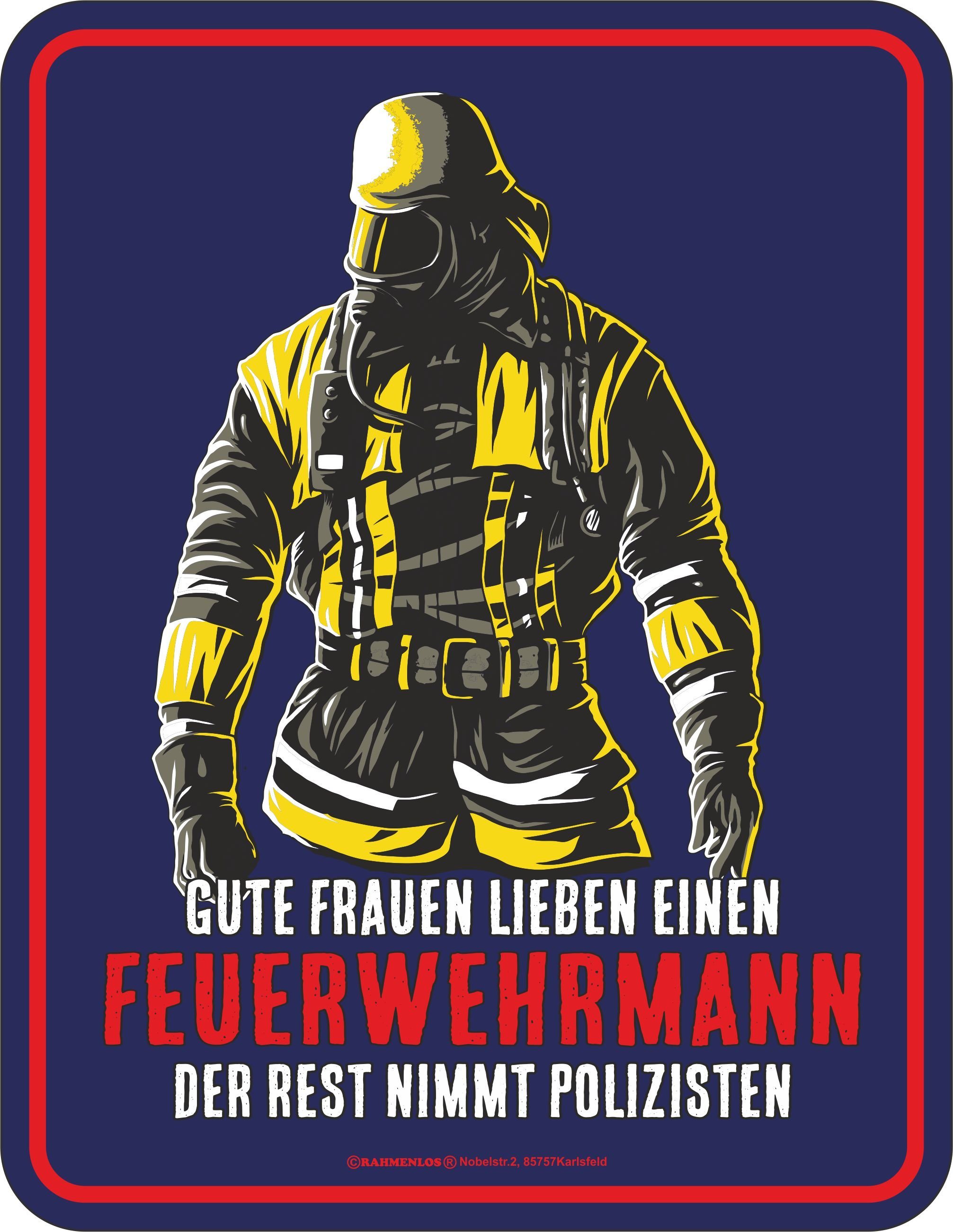 Blechschild für den passionierten Feuerwehrmann Blechschild für den passionierten Feuerwehrmann
