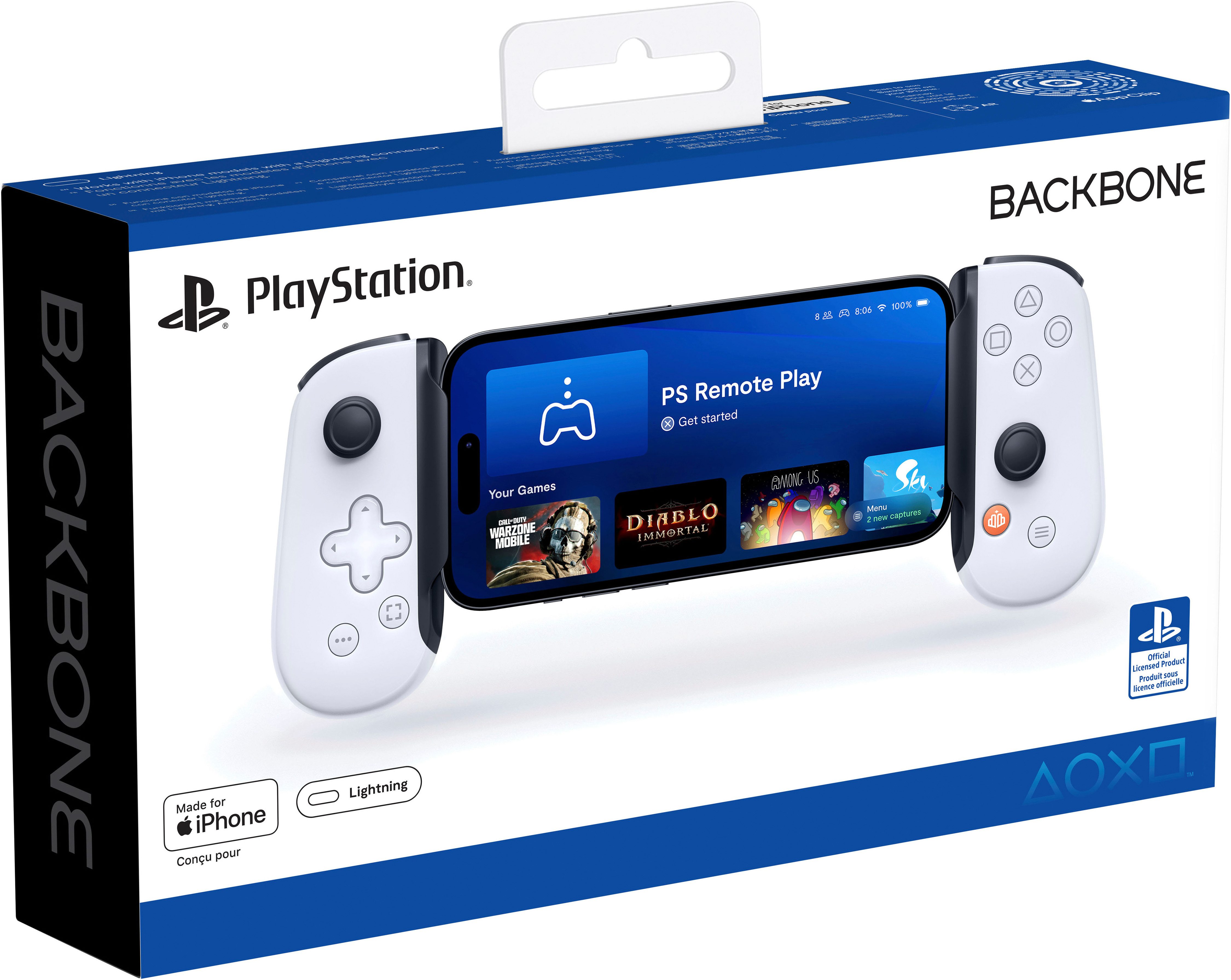 Backbone PS Edition (Lightning) - Mobiler Gaming-Controller für iPhone - 2. Gen Controller