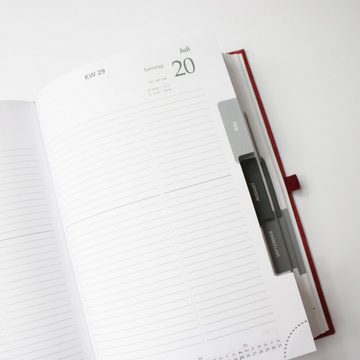 ADINA Aktenordner 2025 ADINA Buchkalender Chefplaner A5 pink 1 Tag 1 Seite auch sonntags