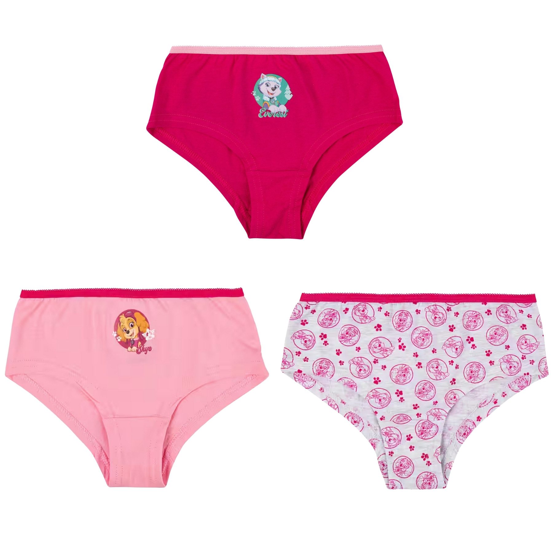 PAW PATROL Slip Mädchen Slips 3er Set Baumwolle Kinder Unterhosen Mehrfarbig (Spar-Set, 3-St)