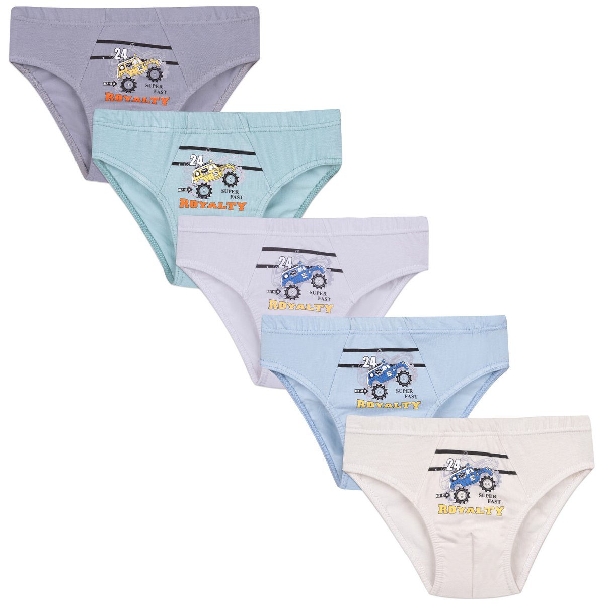 Slip 5er Set Jungen Slips - Rallye - Bunt