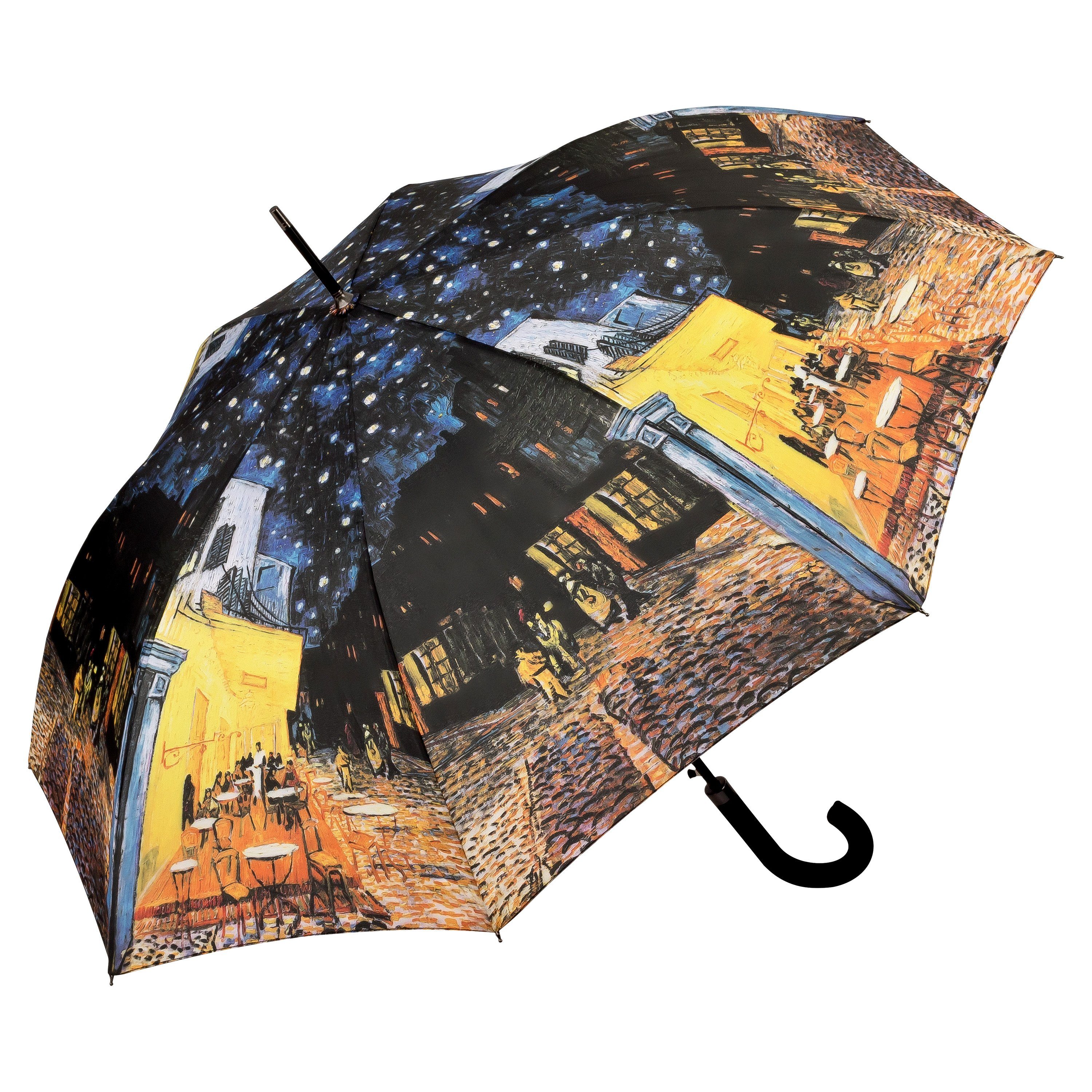 von Lilienfeld Stockregenschirm Motivschirm Vincent Van Gogh: Nachtcafé Kunst Stabil, Kunstdruck