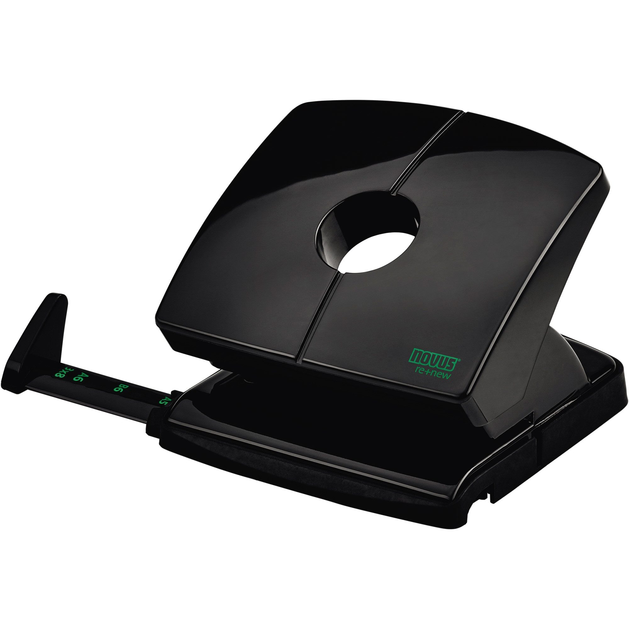 NOVUS Locher Locher B 220 re+new 025-0650 20 Blatt Anschlagschiene schwarz