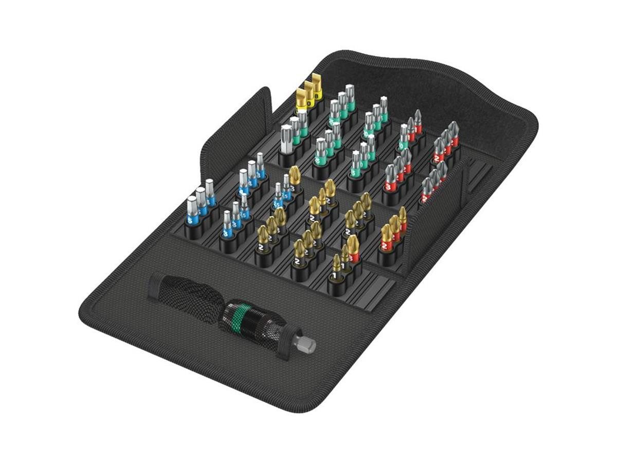 Wera Bit-Set Safe 61 Bi-To1, 61-teilig, in einer robusten Textil- Box