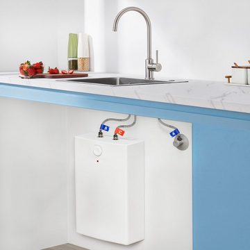 CECIPA Küchenarmatur Niederdruck Küchenarmatur aus Edelstahl 360° Schwenkbar
