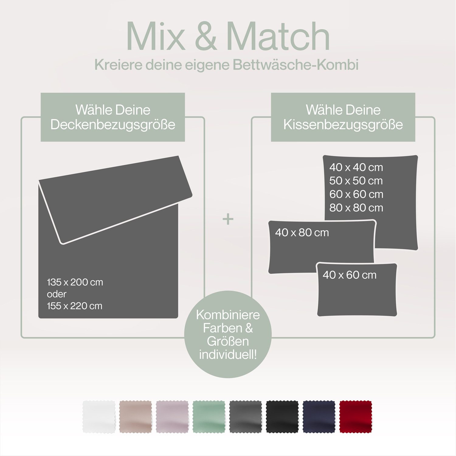 Blumtal Bettwäsche Premium Oeko Tex Zertifizierte Satin Bettwäsche, Mako-Satin, 2 teilig, aus 100% Baumwolle - Edle Glanzoptik Bettwäsche – Bild 2 von 5
