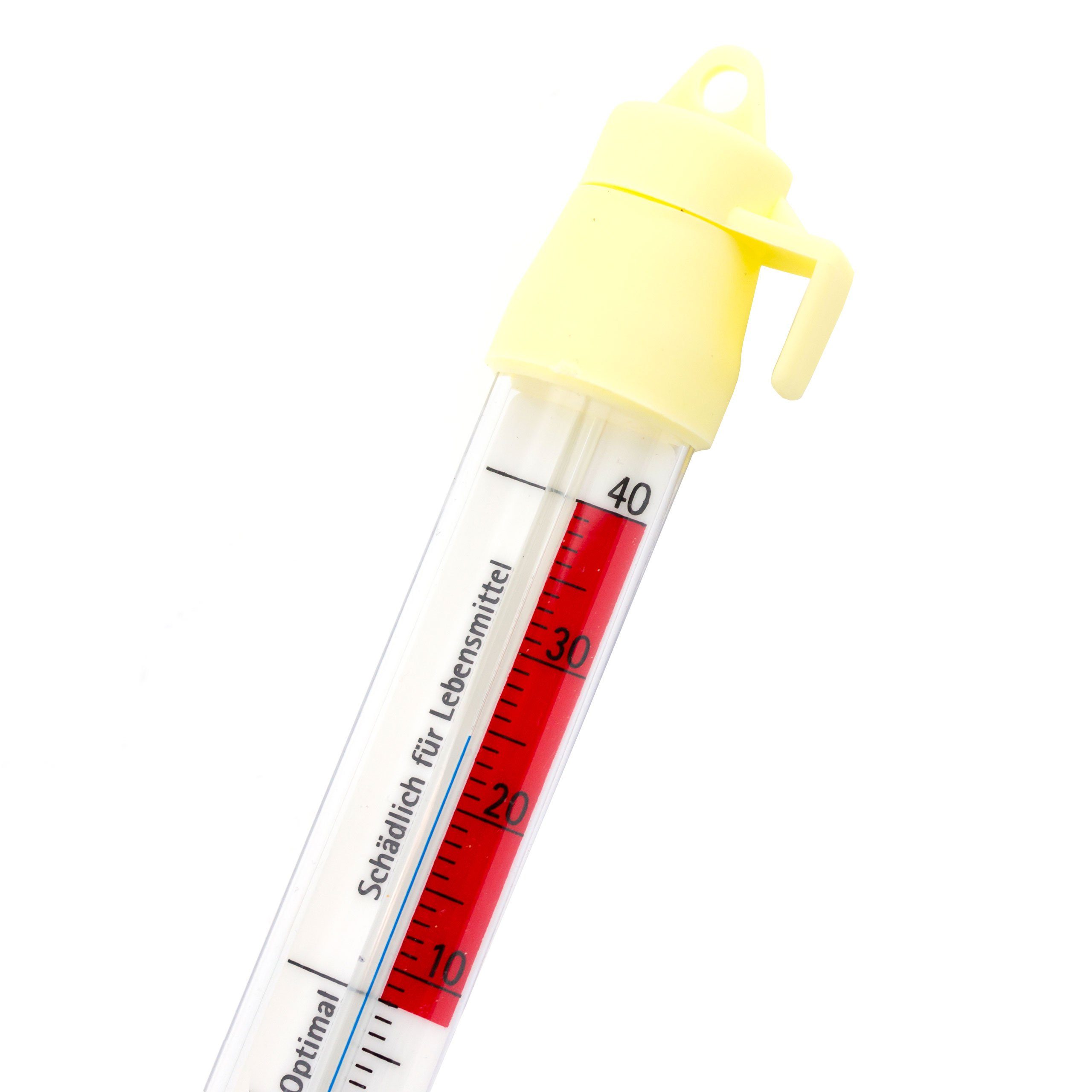 Lantelme Kühlschrankthermometer Set 21cm mit Haken zum aufhängen Gefrierschrank Thermometer, 2 oder 5 Stück Kühlschrankthermometer 2-tlg., 2 oder 5 Stück Set zur Auswahl, Markierte Temperaturen von -45 bis +40 Grad Celsius Analog