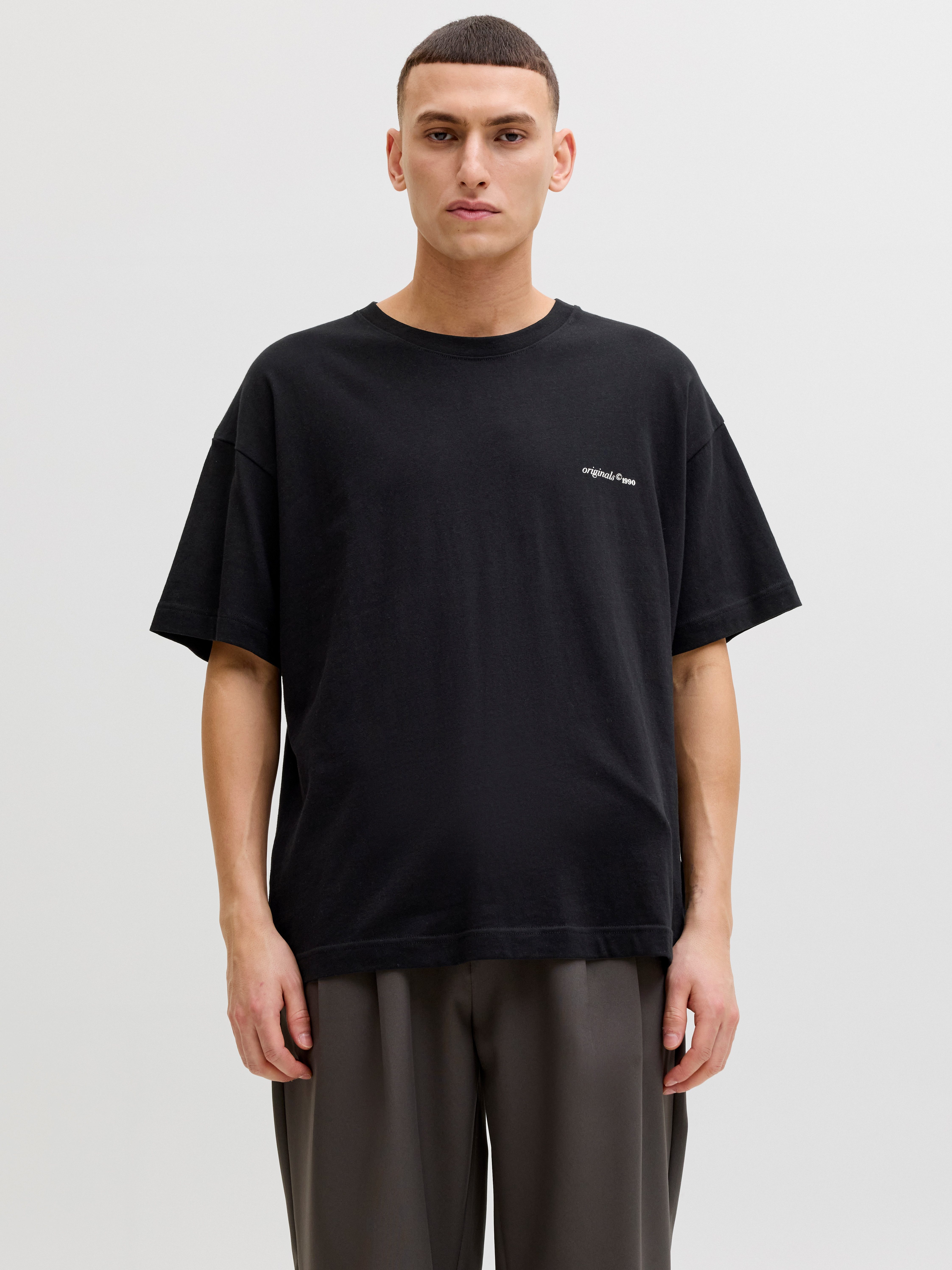 Jack & Jones T-Shirt JORMONTAUK BACK GRAPHIC TEE SSCN EA26 SN Baumwolle, locker geschnitten