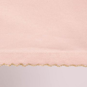 SCHÖNER LEBEN. Tischdecke Tischdecke Runa mit Borte rosa goldfarbig 150x200cm